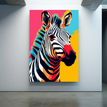 Tableau Zèbre Pop Art